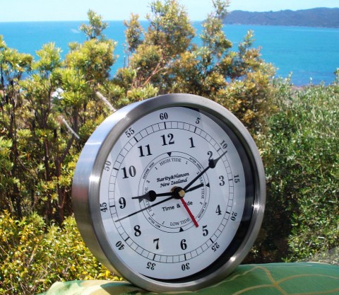 Tide and Time Clock Stainless Steel 205mm